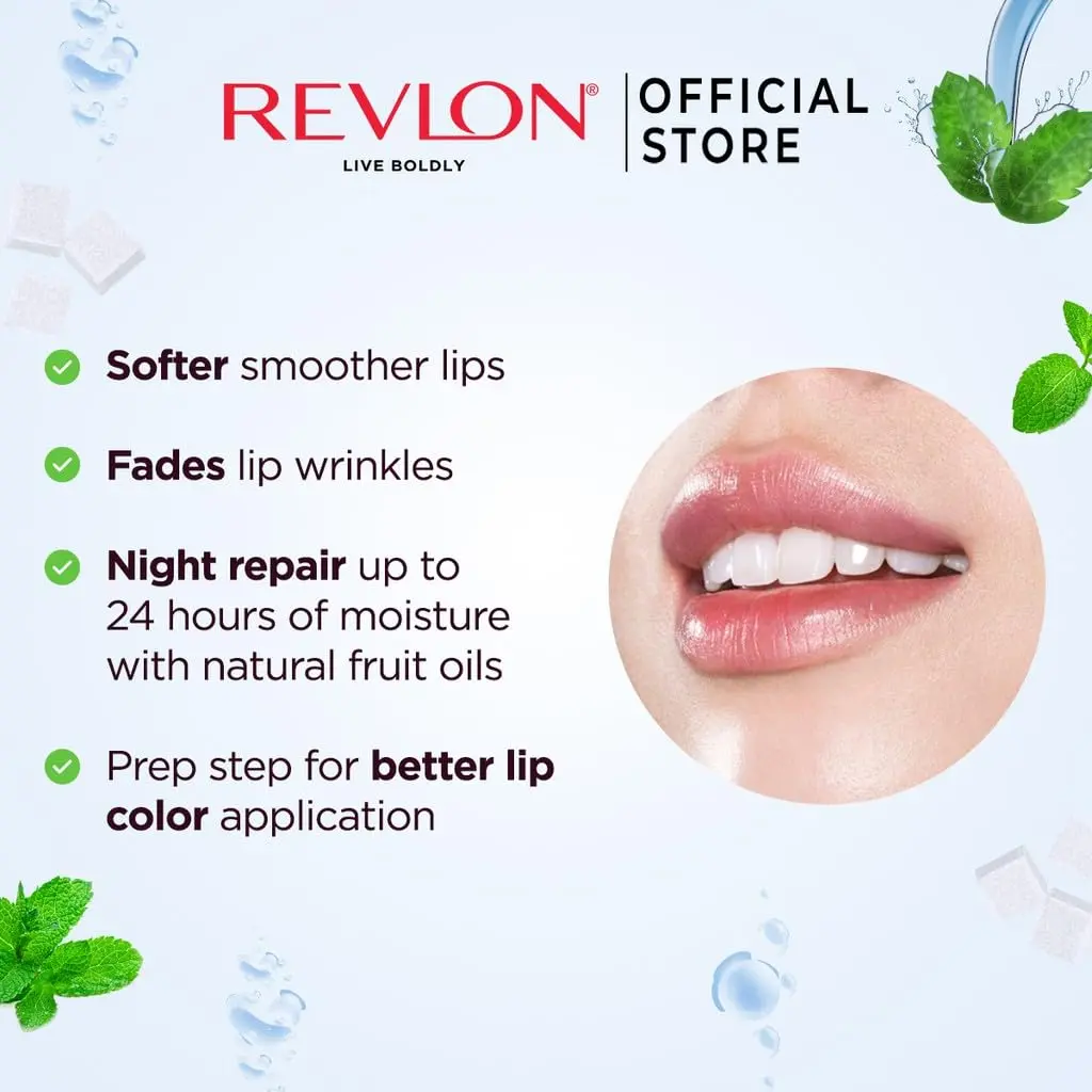 Revlon Kiss Sugar Scrub Exfoliating Lip Balm 0.09 oz Pack of 2 | 24H Hydration Mint - view 4