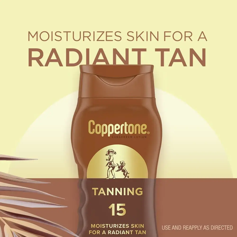 Coppertone Tanning Sunscreen Lotion SPF 15 Broad Spectrum 473ml (16 Fl Oz) | Water Resistant & Vitamin E Enriched - view 3