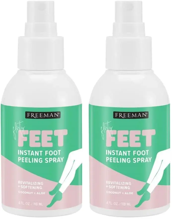 Freeman Flirty Feet Coconut & Aloe Foot Peeling Spray 236ml (8 fl.oz.) | Exfoliates Dead Skin for Soft Feet - main product image