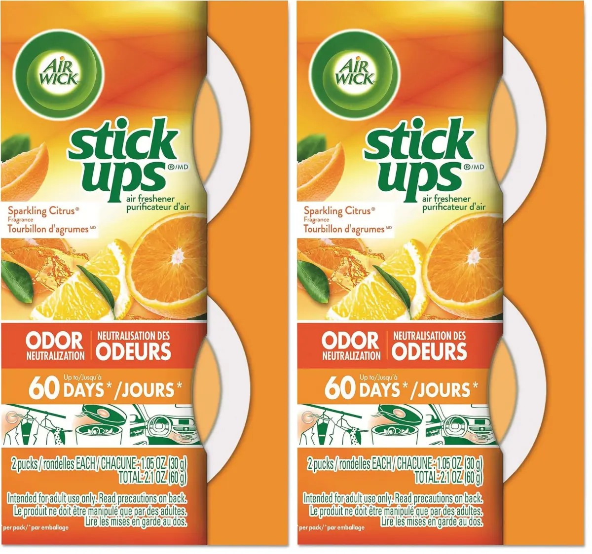 Air Wick Stick Ups Air Freshener Sparkling Citrus | 4.2 oz (119 ml) | Odor Eliminator for Small Spaces - main product image