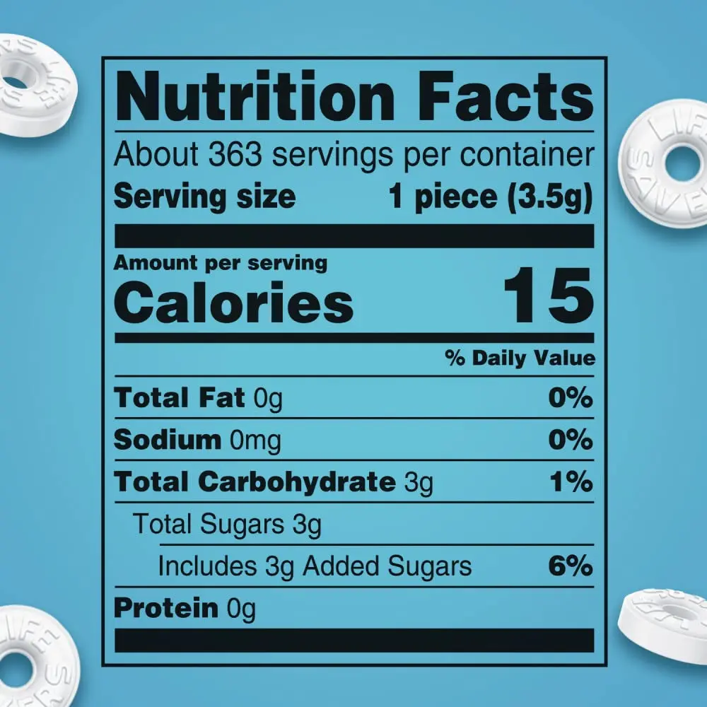 Life Savers Pep-O-Mint Hard Candy Individually Wrapped, Party Size Bulk Bag 1.63 kg (2.8 LB) — Fresh Breath Mint - view 8
