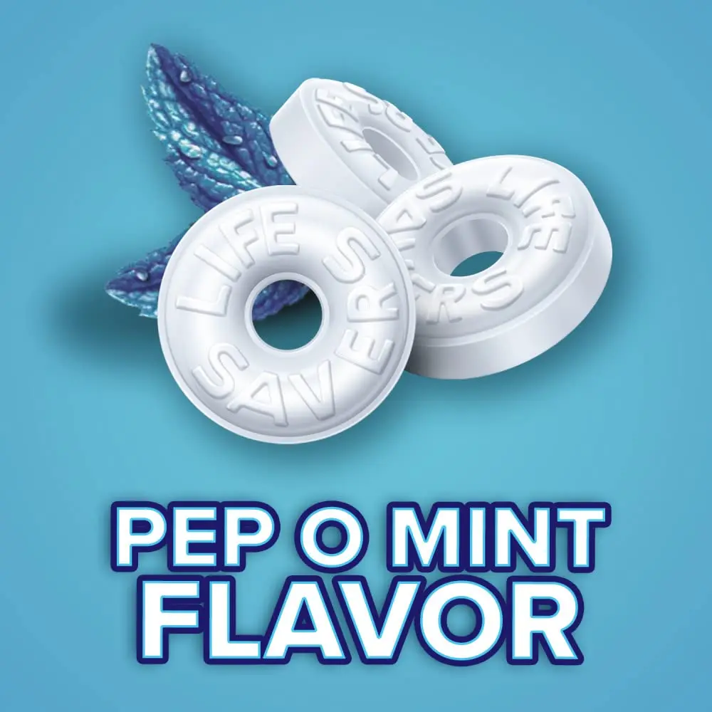 Life Savers Pep-O-Mint Hard Candy Individually Wrapped, Party Size Bulk Bag 1.63 kg (2.8 LB) — Fresh Breath Mint - view 3