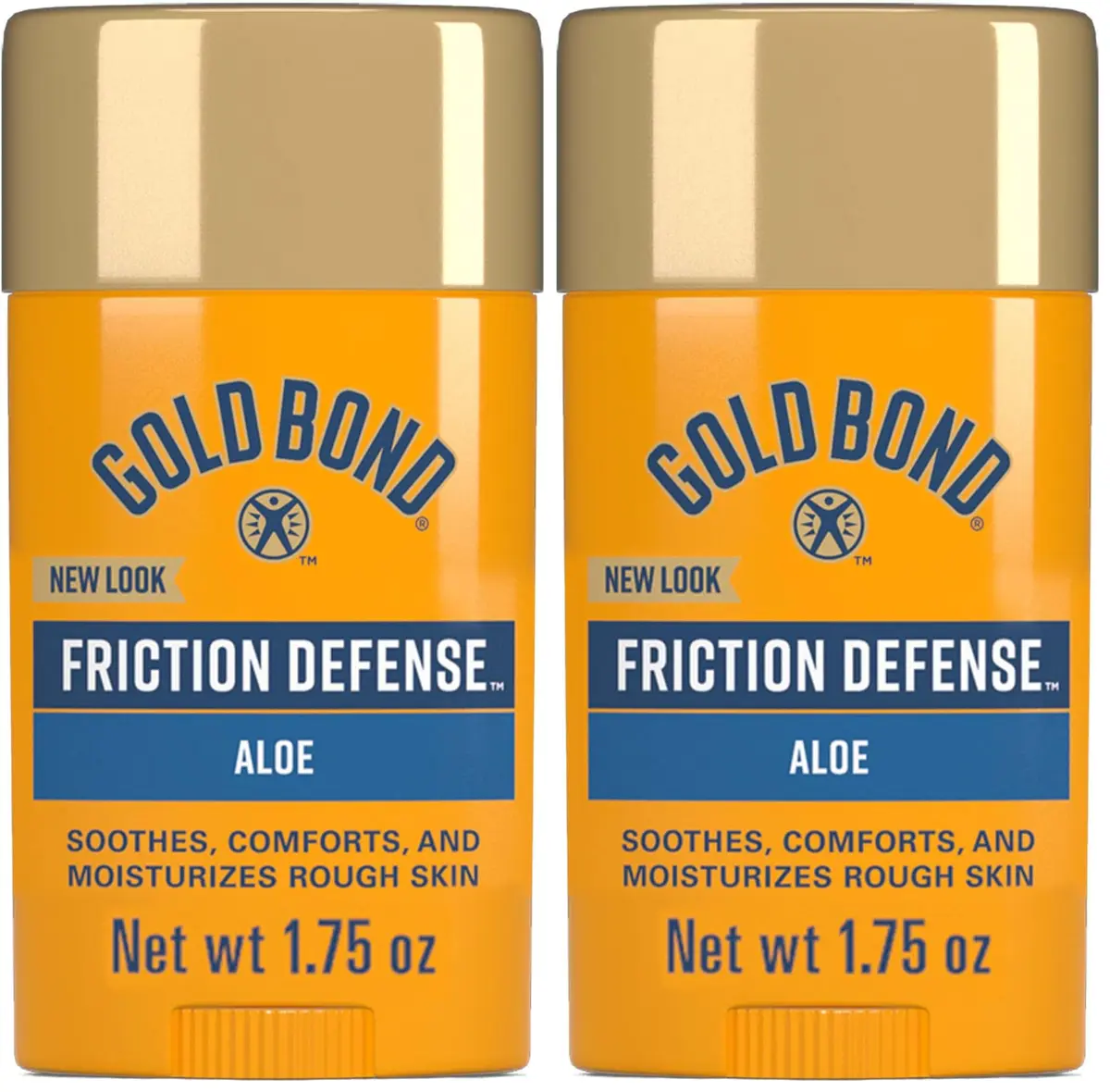 Gold Bond Friction Defense Stick with Aloe, 100g (3.5 oz) Pack of 2 | Prevents Chafing & Soothes Skin - main product image
