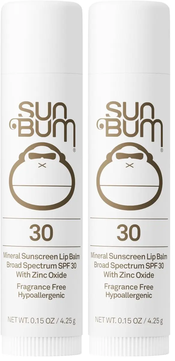 Sun Bum SPF 30 Mineral Sunscreen Lip Balm Stick | 0.3 oz (0.15 oz x 2) | Broad Spectrum UVA/UVB Protection - main product image