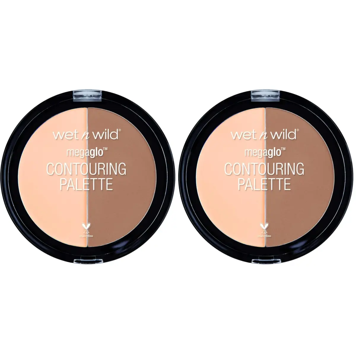 wet n wild MegaGlo Contour Palette Dulce De Leche 2 Count | Sculpted Face Contour & Highlight Kit - main product image