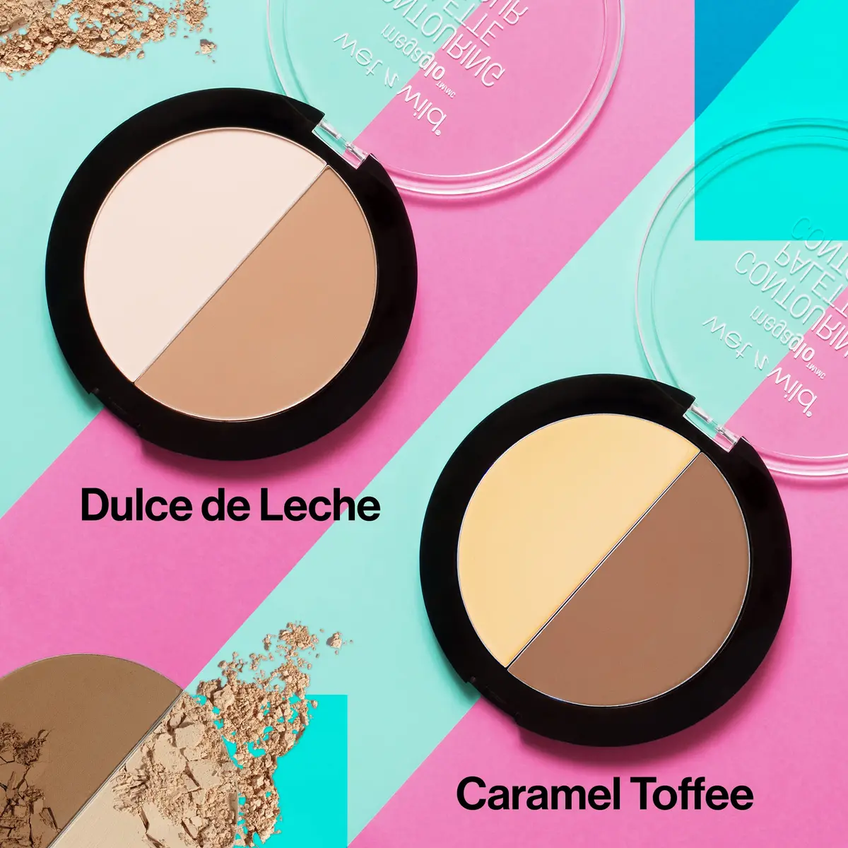 wet n wild MegaGlo Contour Palette Dulce De Leche 2 Count | Sculpted Face Contour & Highlight Kit - view 4
