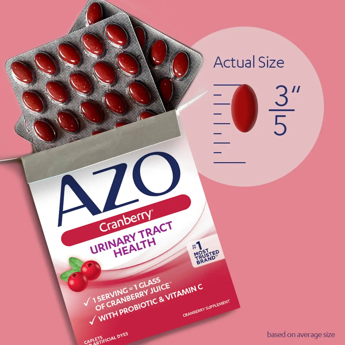 AZO Cranberry Pills 100 Count (Pack of 2) | Urinary Tract Health Supplement - view 6