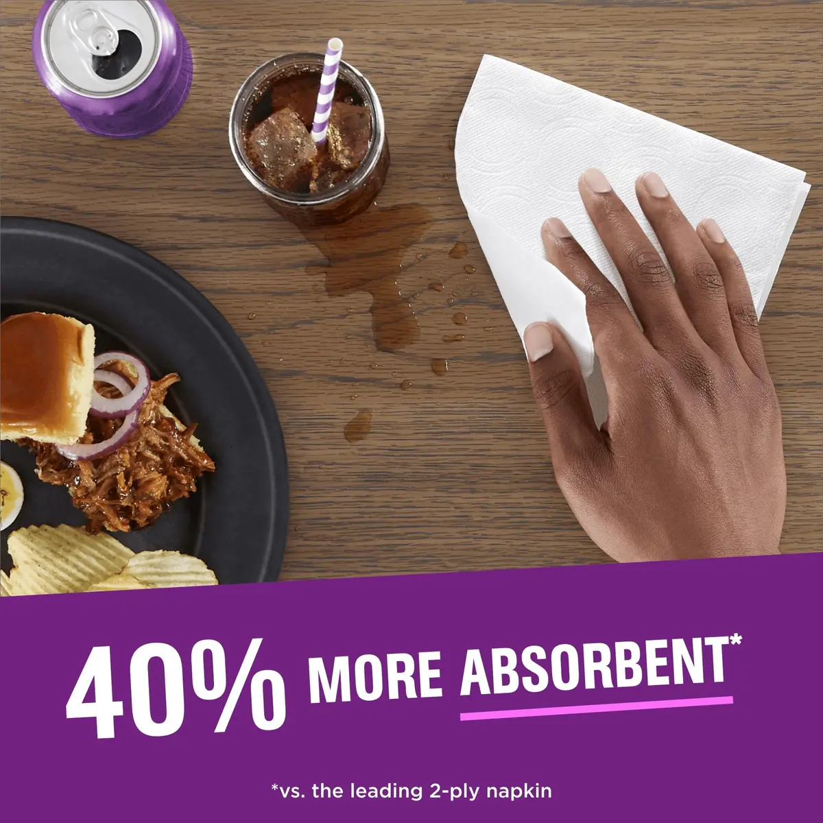 Vanity Fair Extra Absorbent Premium Paper Napkins 320 Count | Soft & Strong for Messy Meals - view 7