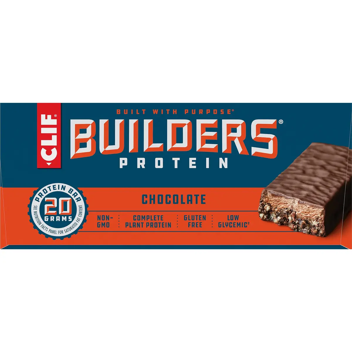 CLIF BUILDERS Protein Bars - Chocolate Flavor - 20g Plant Based Protein - Gluten Free - 2.4 oz. (68g) | Post-Workout Recovery Snack - view 9