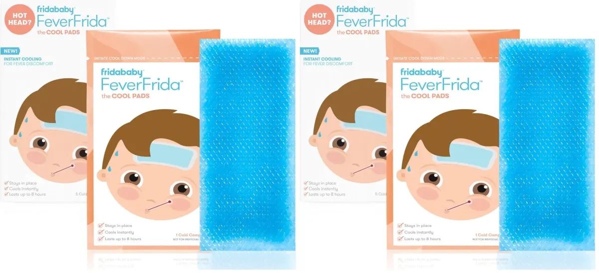 Frida Baby Cool Pads for Kids Fever Discomfort, 10 Count (5 Count Pack of 2) | Instant Cooling Relief - main product image