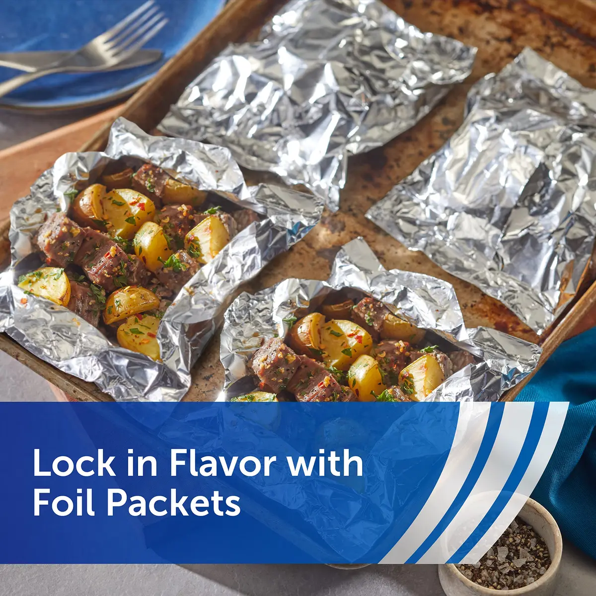 Reynolds Heavy Duty Aluminum Foil Roll 12 Inches Wide, 260 Sq. Ft. Total (Pack of 2) | Strong, Durable Foil for Grilling & Roasting - view 7