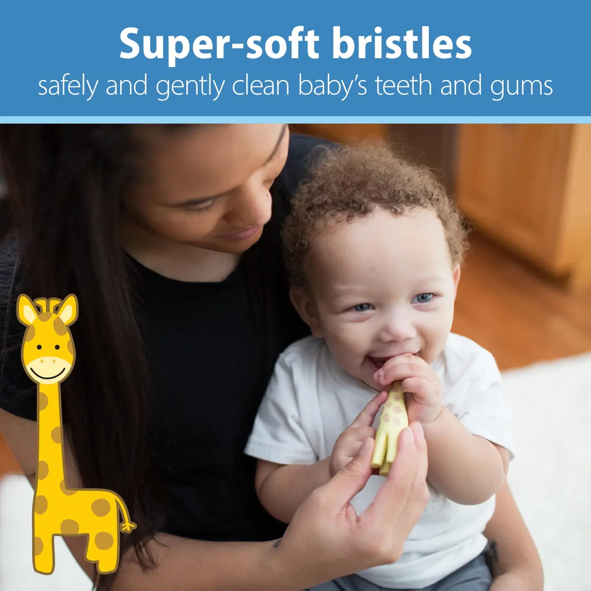 Dr. Brown's Infant-to-Toddler Training Toothbrush Soft Giraffe 2-Pack | BPA-Free for Ages 0-3 Years - view 2