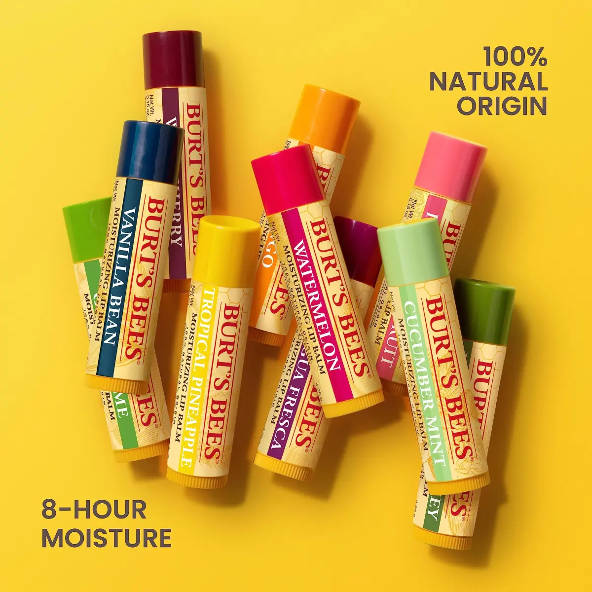 Burt's Bees Pomegranate Tint-Free Lip Balm 0.15 oz (0.44 ml) | Natural Conditioning Lip Treatment - view 6
