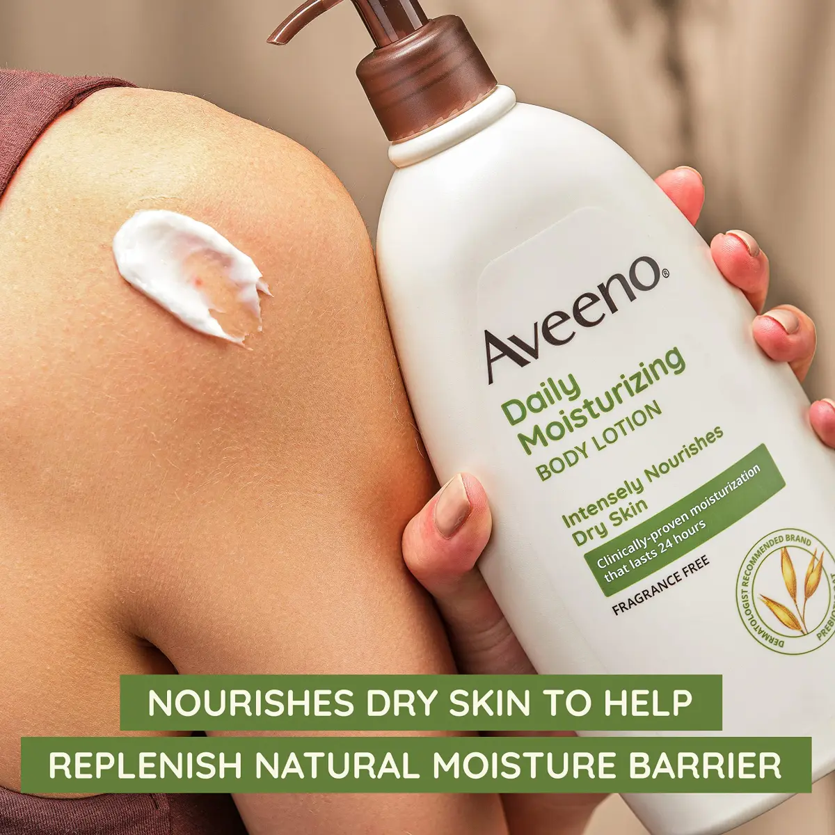 Aveeno Daily Moisturizing Fragrance-Free Body Lotion, 12 fl oz (Pack of 2) - view 2