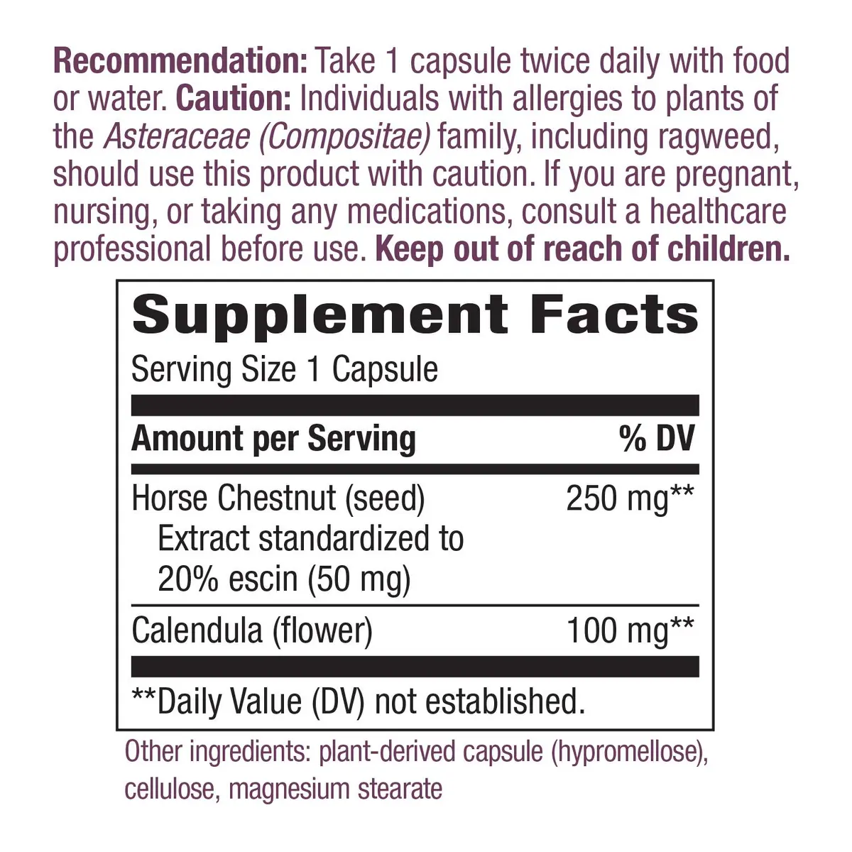 Nature's Way Horse Chestnut Extract Vegan Capsules 180 Count (90 Count Pack of 2) | Supports Healthy Leg Veins with 20% Aescin - view 9