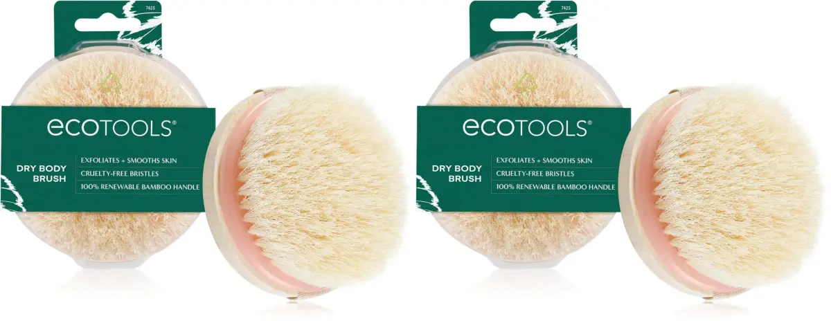 EcoTools Dry Body Brush, Vegan & Cruelty-Free | 2-Pack, Pink - main product image