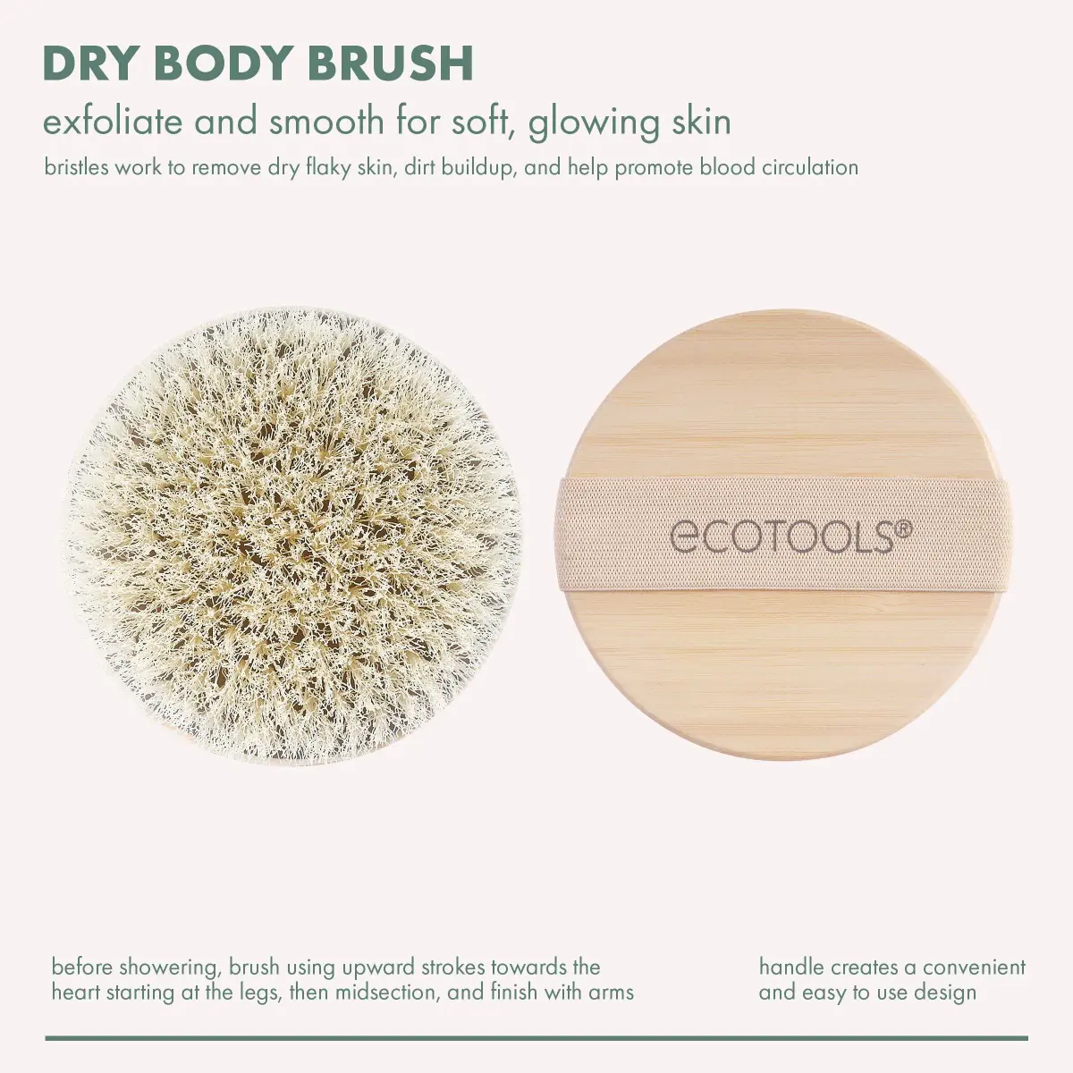 EcoTools Dry Body Brush, Vegan & Cruelty-Free | 2-Pack, Pink - view 2