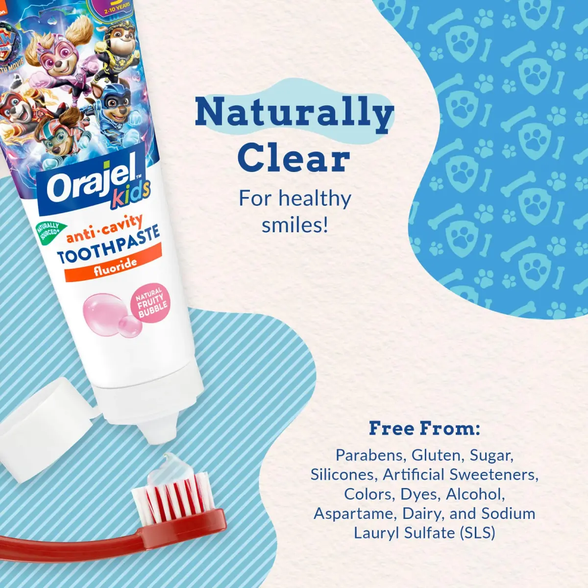 Orajel Kids Paw Patrol Fruity Bubble Fluoride Toothpaste 167ml (5.6oz) | Cavity Protection for Ages 2-10 - view 5
