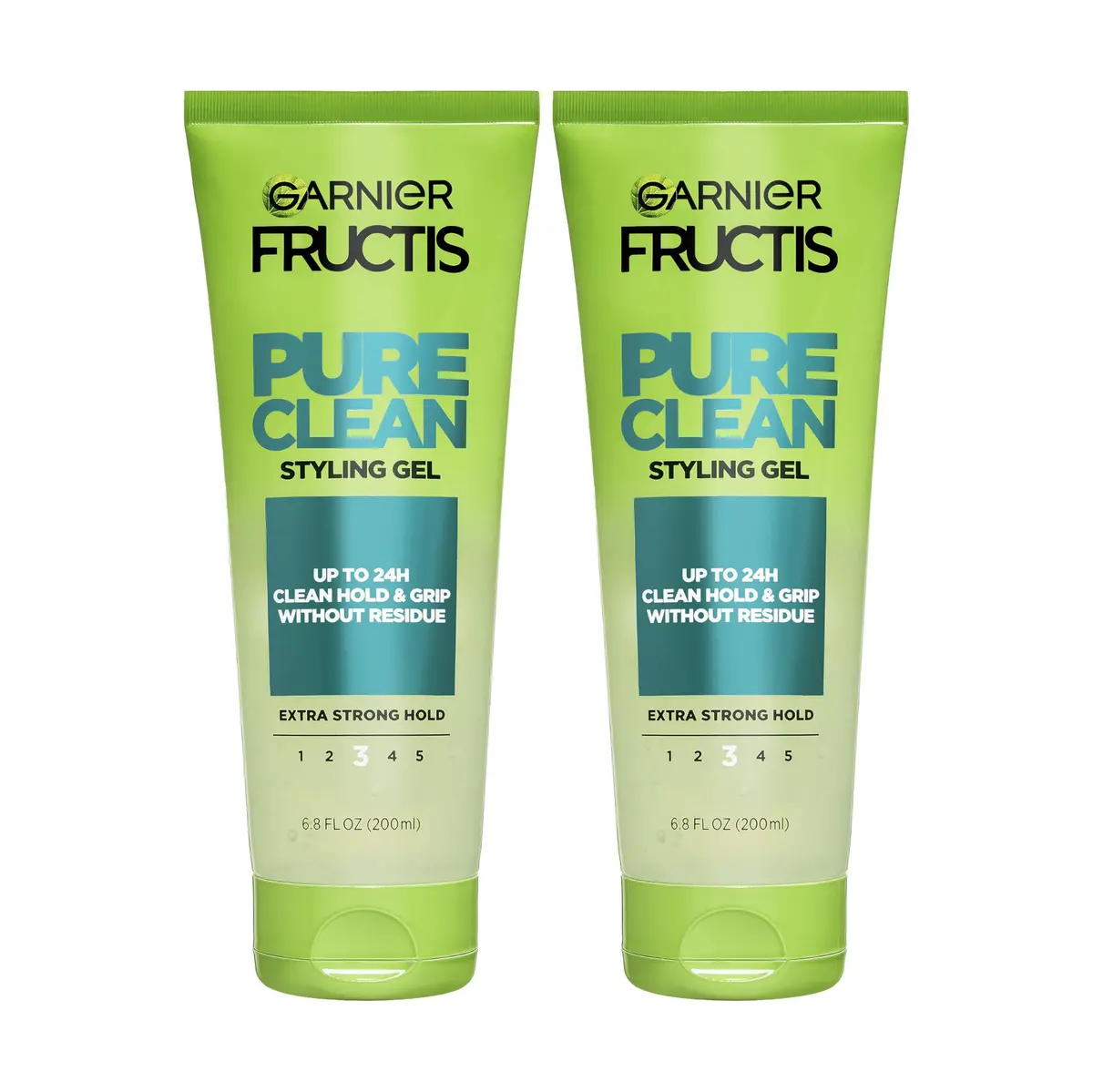 Garnier Fructis Pure Clean Styling Hair Gel Extra Strong Hold 24HRs 402ml (13.6 fl oz) | Non-Flaking, Non-Sticky Formula with Aloe - main product image