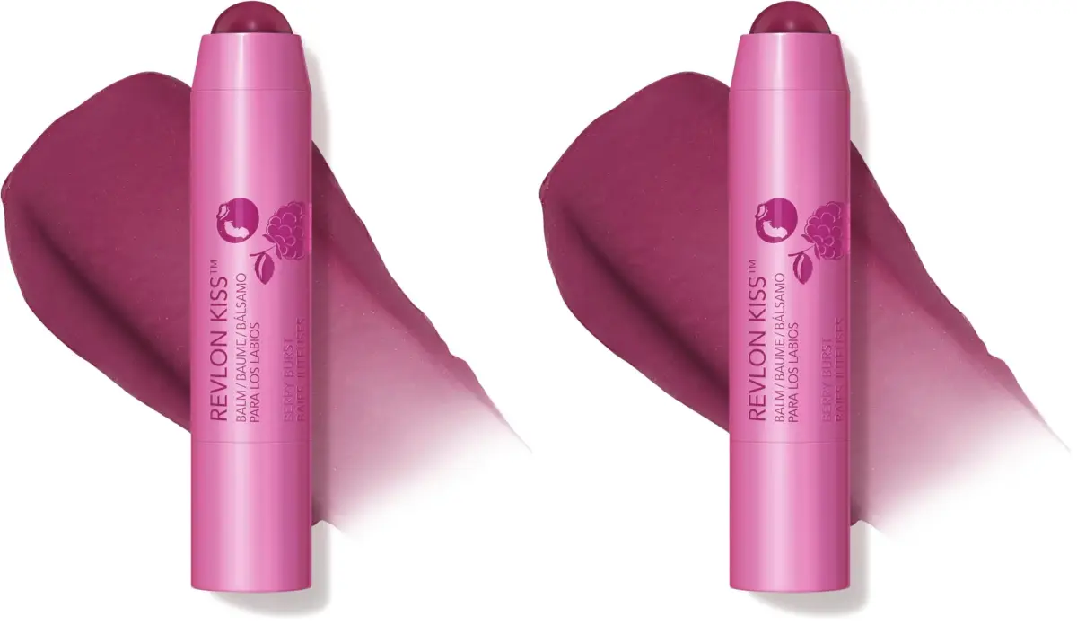 Revlon Kiss Tinted Lip Balm Berry Burst SPF 20, 0.09 Oz (Pack of 2) | Lasting Hydration - main product image