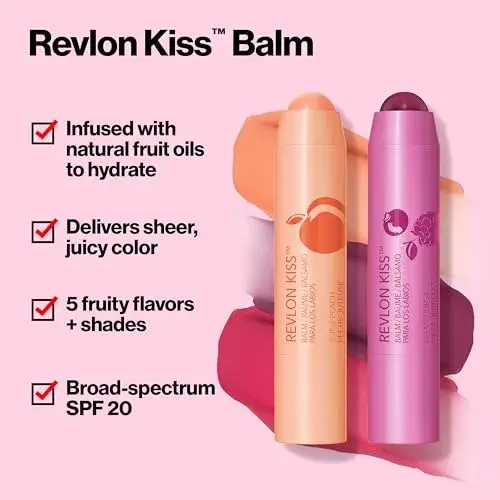 Revlon Kiss Tinted Lip Balm Berry Burst SPF 20, 0.09 Oz (Pack of 2) | Lasting Hydration - view 2