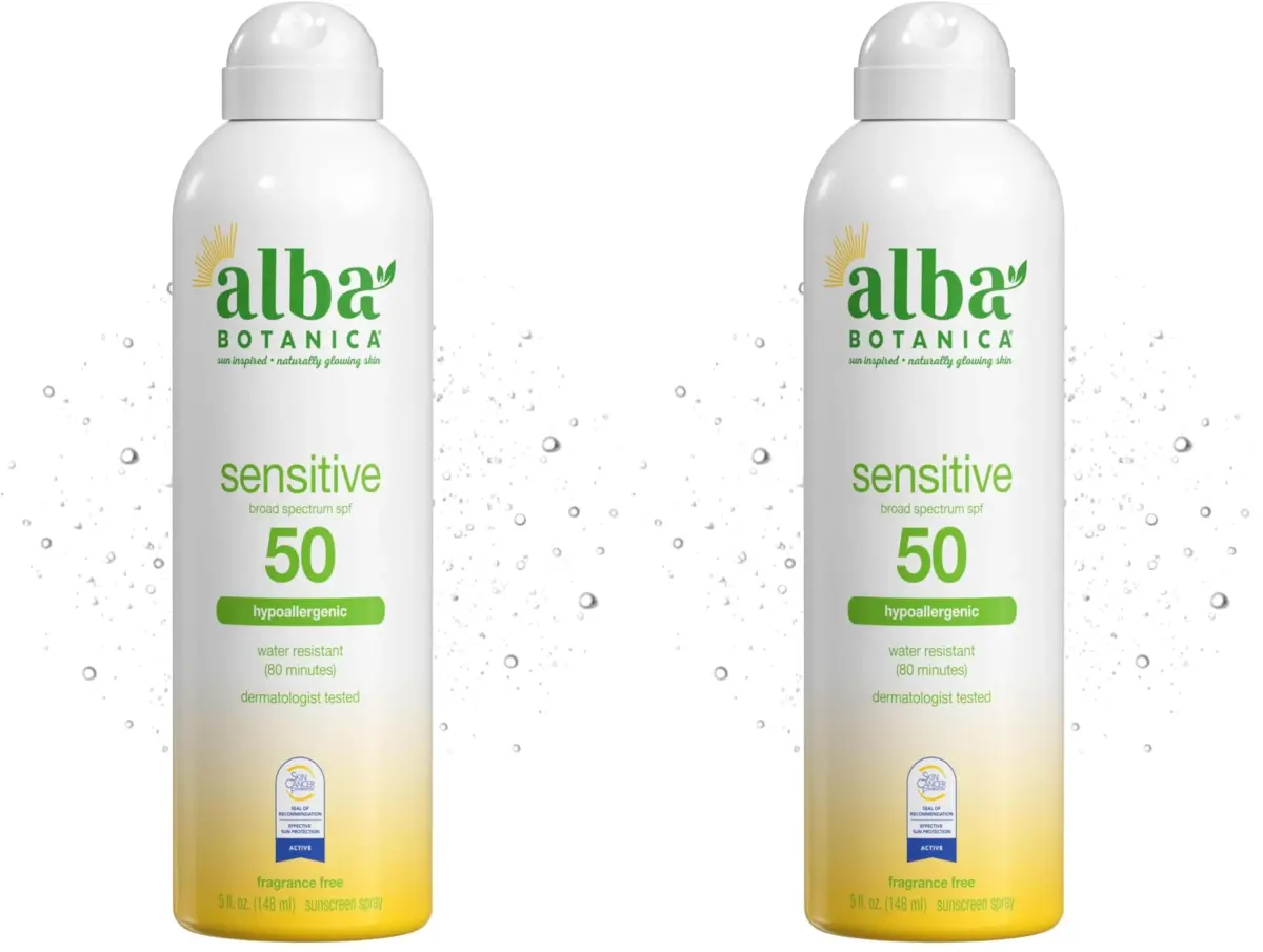 Alba Botanica Sensitive Fragrance-Free Sunscreen Spray SPF 50 354ml (12 fl. oz.) | Broad Spectrum Water Resistant - main product image