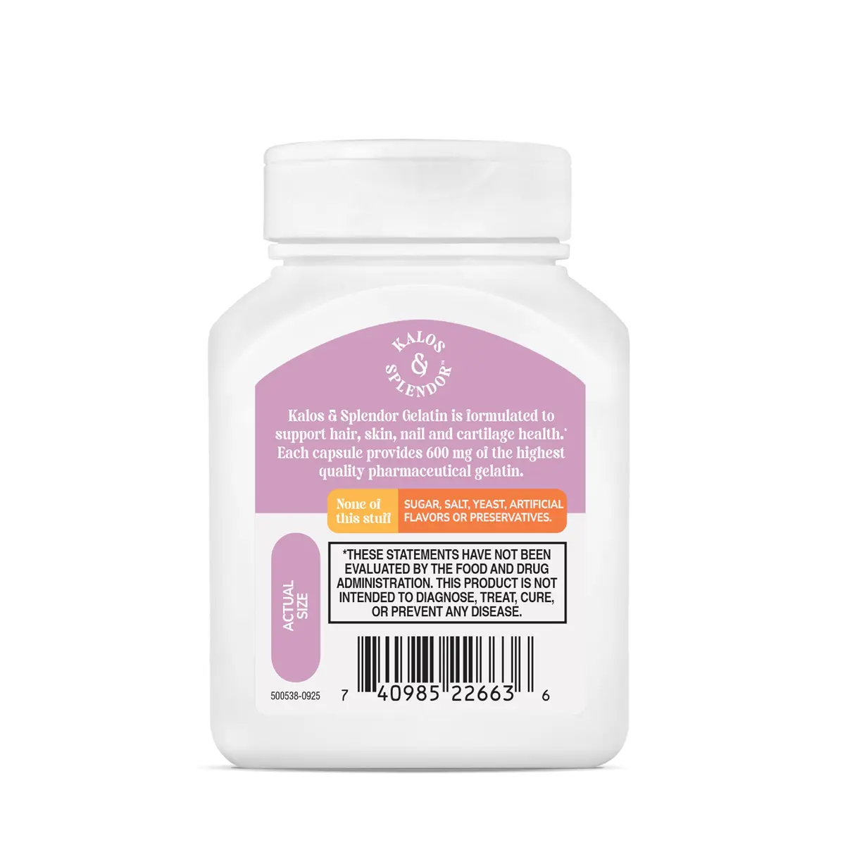 21st Century Gelatin 600mg Capsules, 400 Count (1600mg/serving) | High Protein Thickening Agent for Hair, Nails & Joints - view 9