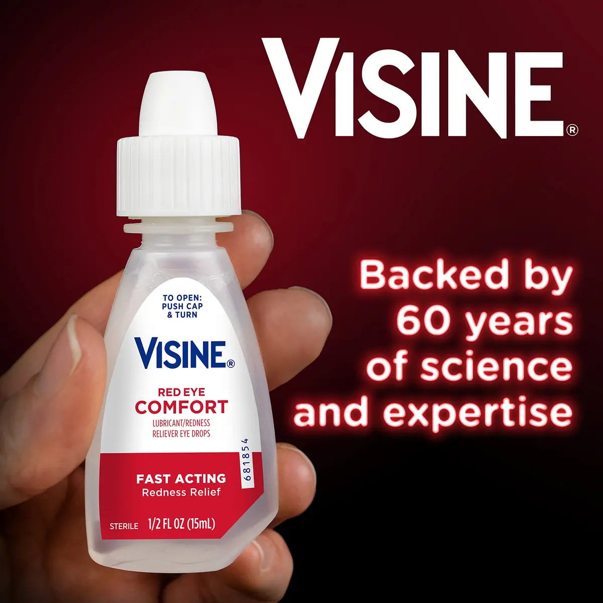 Visine Red Eye Comfort Redness Relief Eye Drops 2 Pack | Fast-Acting 0.05% Tetrahydrozoline for Minor Eye Irritation - view 3