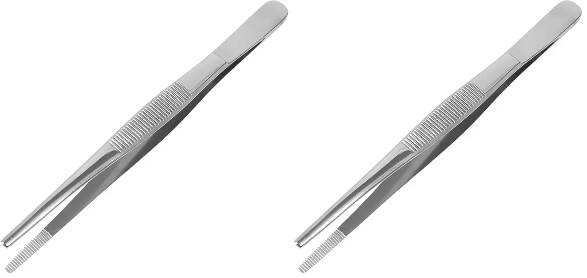 MABIS Surgical Tweezers and Dressing Forceps 5.5 inches | Serrated Stainless Steel for Precise Handling - main product image