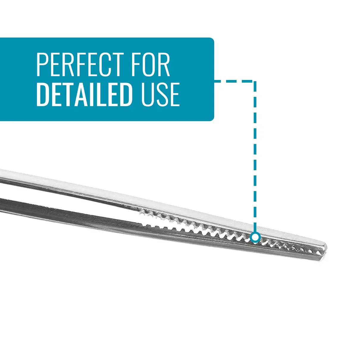 MABIS Surgical Tweezers and Dressing Forceps 5.5 inches | Serrated Stainless Steel for Precise Handling - view 6