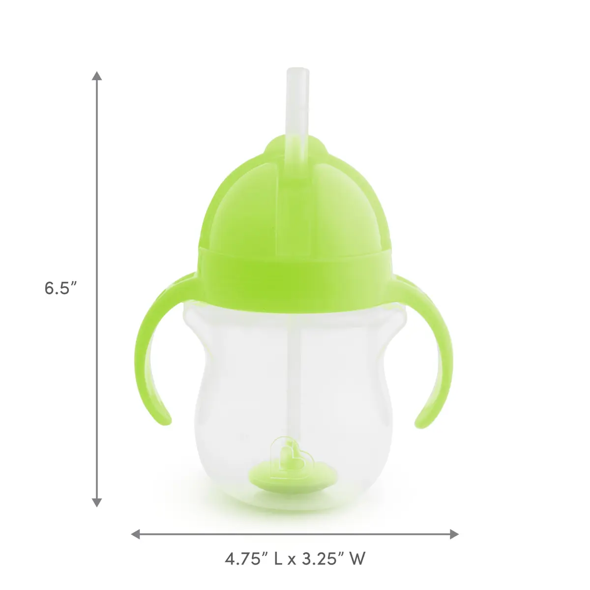 Munchkin Sippy Cup for Toddlers, Weighted Straw | Spill Proof | Transition Handles | 6+ Months | 2 Pack - view 6