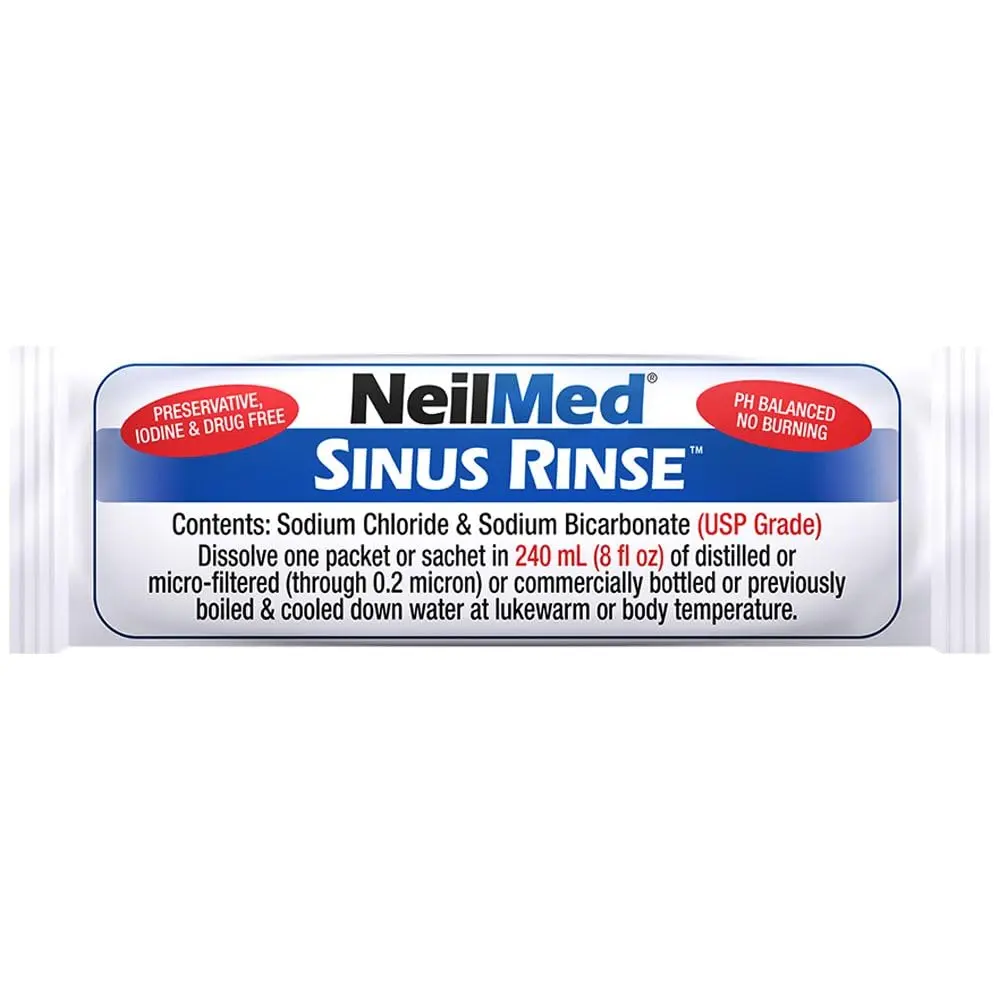 NeilMed Sinus Rinse Complete Sinus Nasal Rinse Kit 50 Count (Pack of 2) | Soothing pH Balanced Saline Solution - view 5