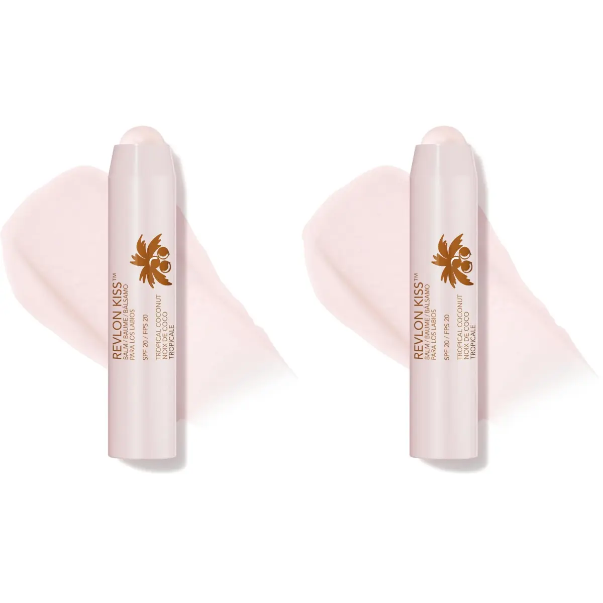 Revlon Tropical Coconut Tinted Lip Balm, Pack of 2 | SPF 20 Lasting Hydration - main product image