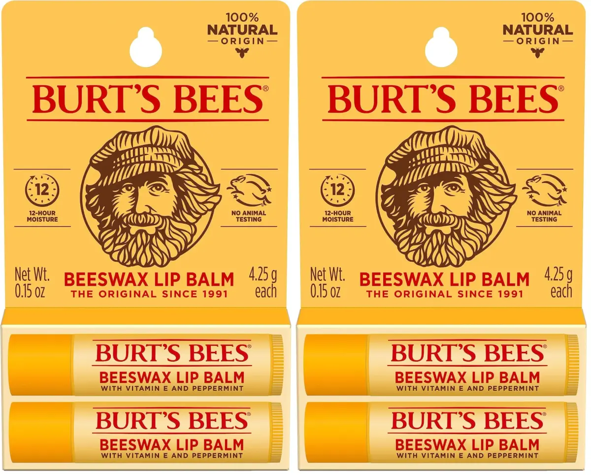 Burt's Bees Original Beeswax Lip Balm 2 Count Pack | Natural Conditioning Lip Treatment - main product image