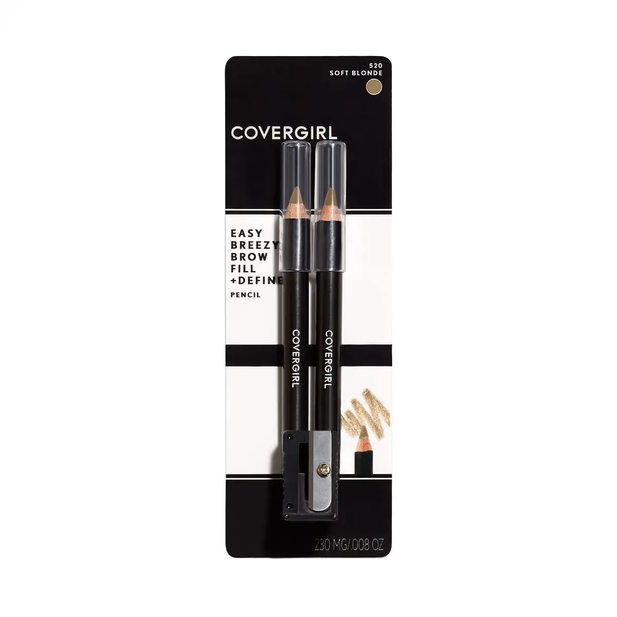 COVERGIRL Easy Breezy Brow Fill + Define Brow Pencil 1 Count (Pack of 2) Long-Lasting, Deep Pigmented, Blendable Formula - view 3