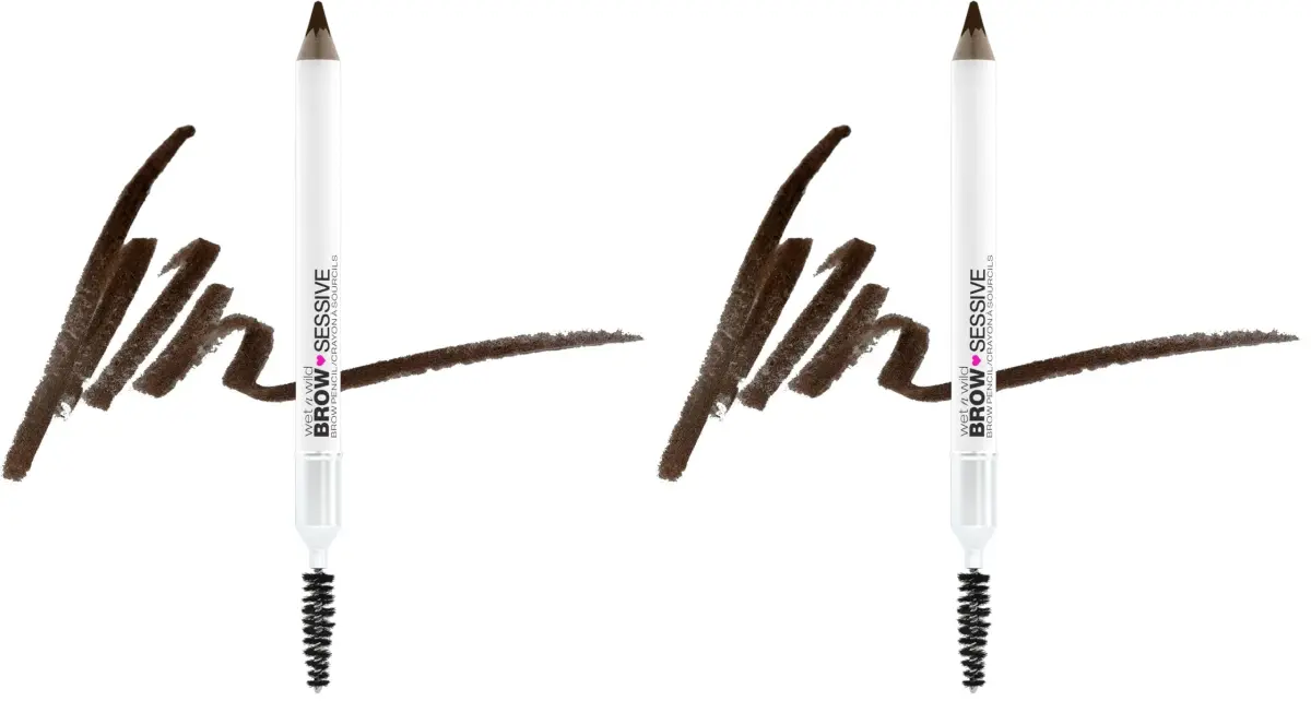wet n wild Brow-Sessive Brow Pencil Dark Brown (Pack of 2) | Ultra-Precise Dual Ended Spoolie Brush - main product image