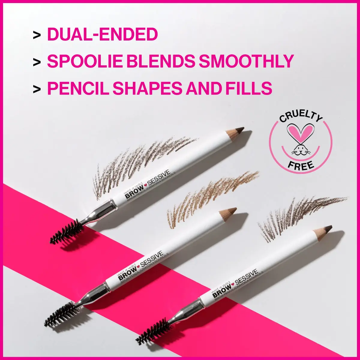 wet n wild Brow-Sessive Brow Pencil Dark Brown (Pack of 2) | Ultra-Precise Dual Ended Spoolie Brush - view 3