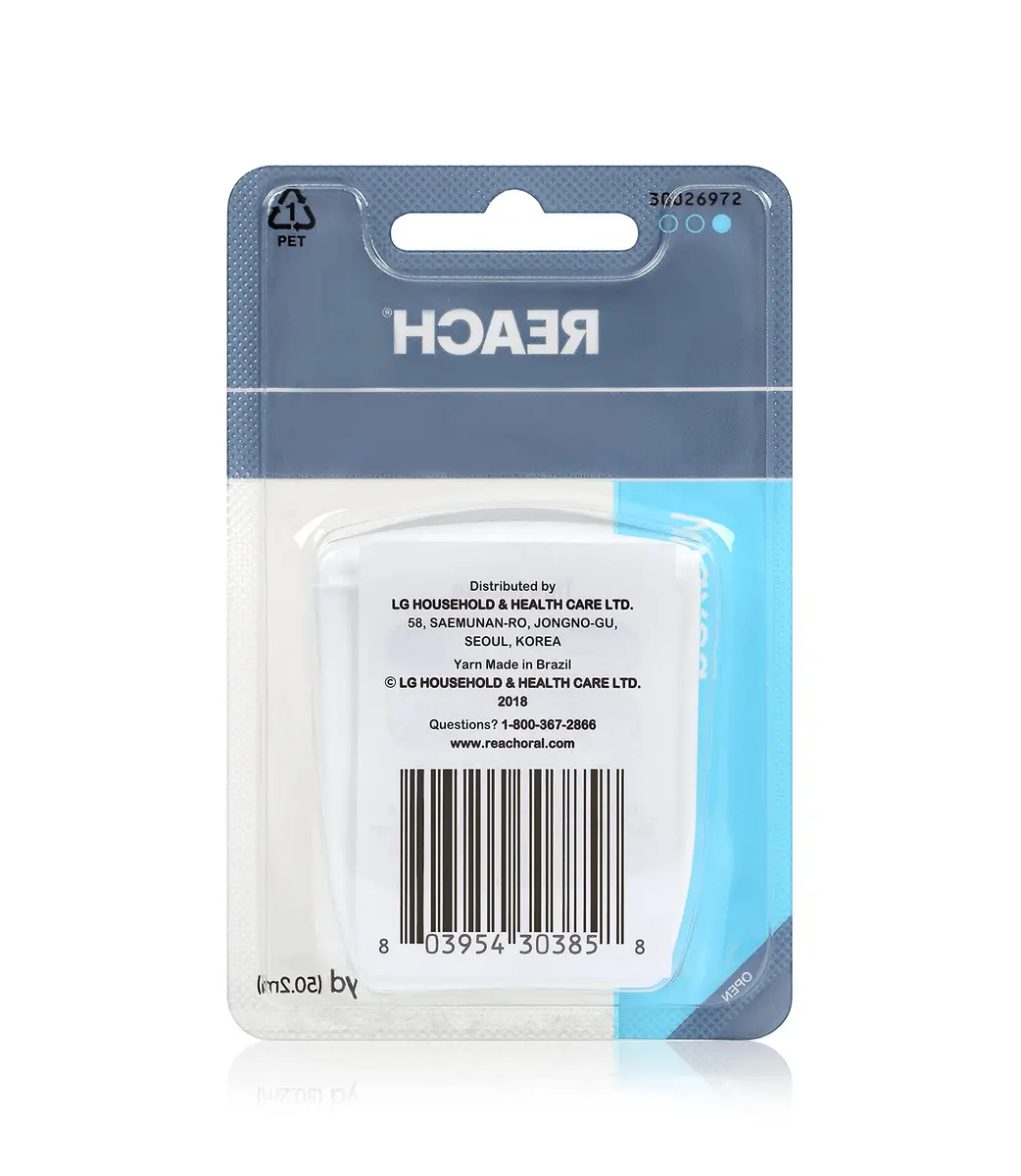 REACH Waxed Dental Floss, Unflavored, 660 ft (Pack of 4) | Shred Resistant Plaque Remover - view 8