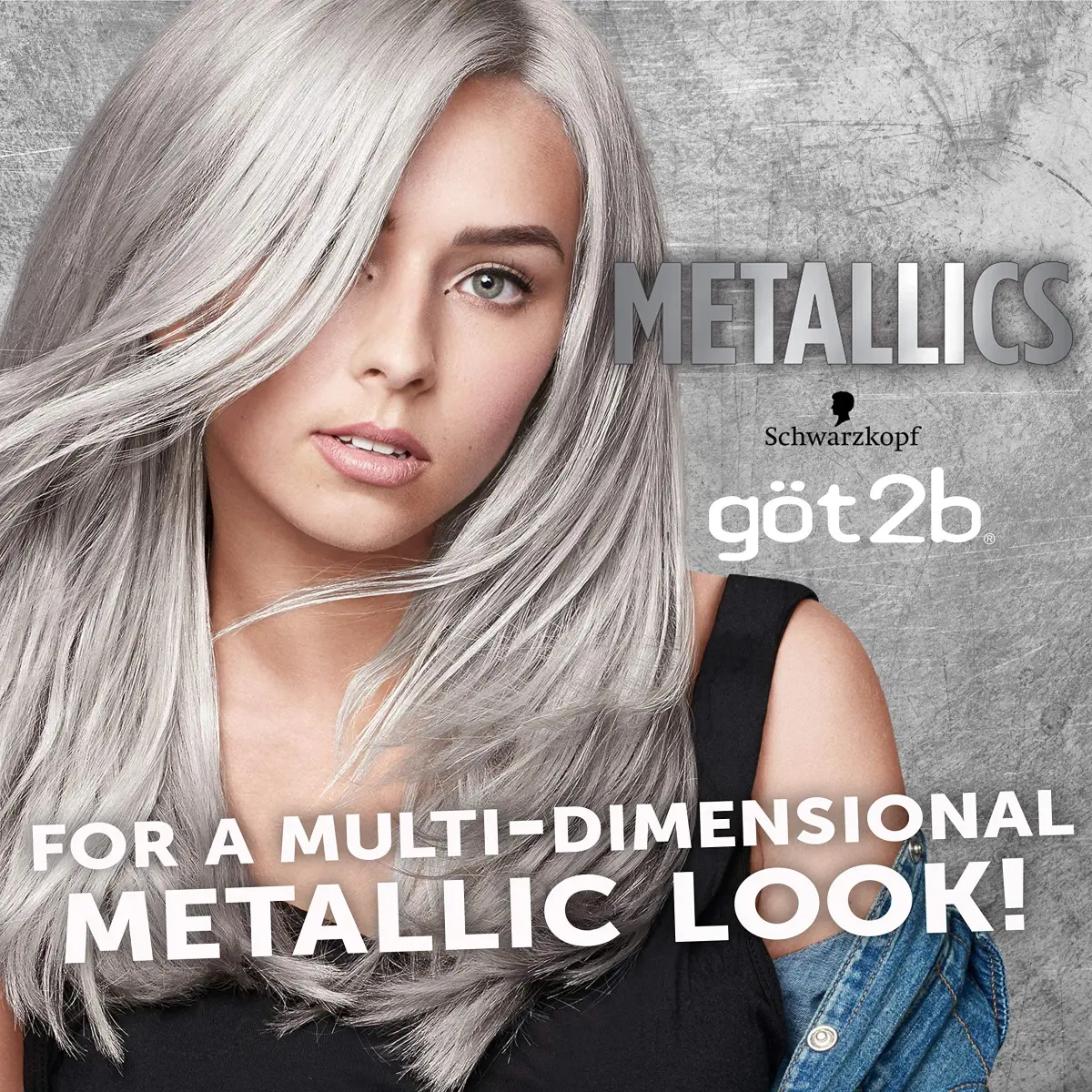 Got2B Metallics Permanent Hair Color M71 Metallic Silver Kit (2x50ml/1.69 Fl Oz) | Multi-Dimensional Metallic Shine - view 2