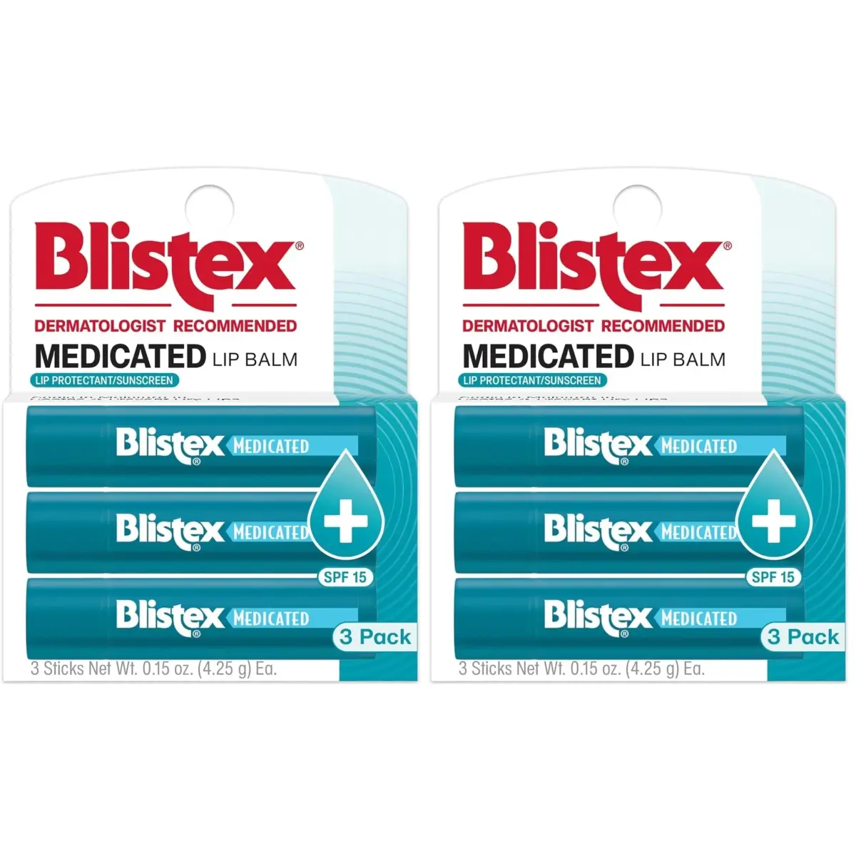 Blistex Medicated Lip Balm SPF 15 0.45 oz (12.8 g) | Seals in Moisture for Dry, Chapped Lips - main product image