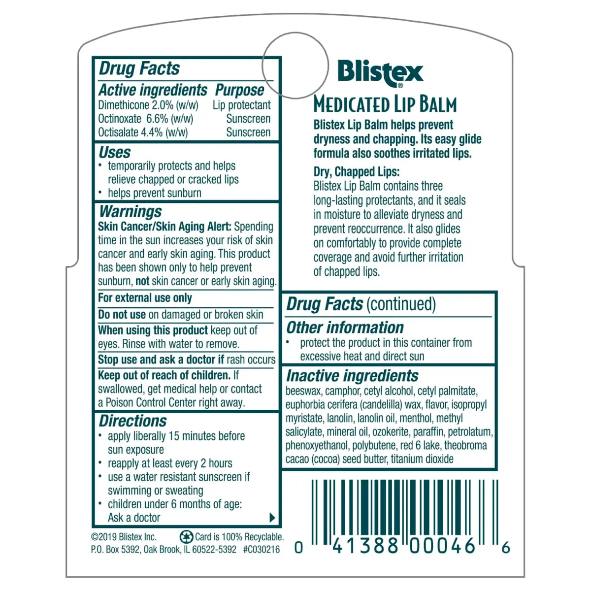 Blistex Medicated Lip Balm SPF 15 0.45 oz (12.8 g) | Seals in Moisture for Dry, Chapped Lips - view 4