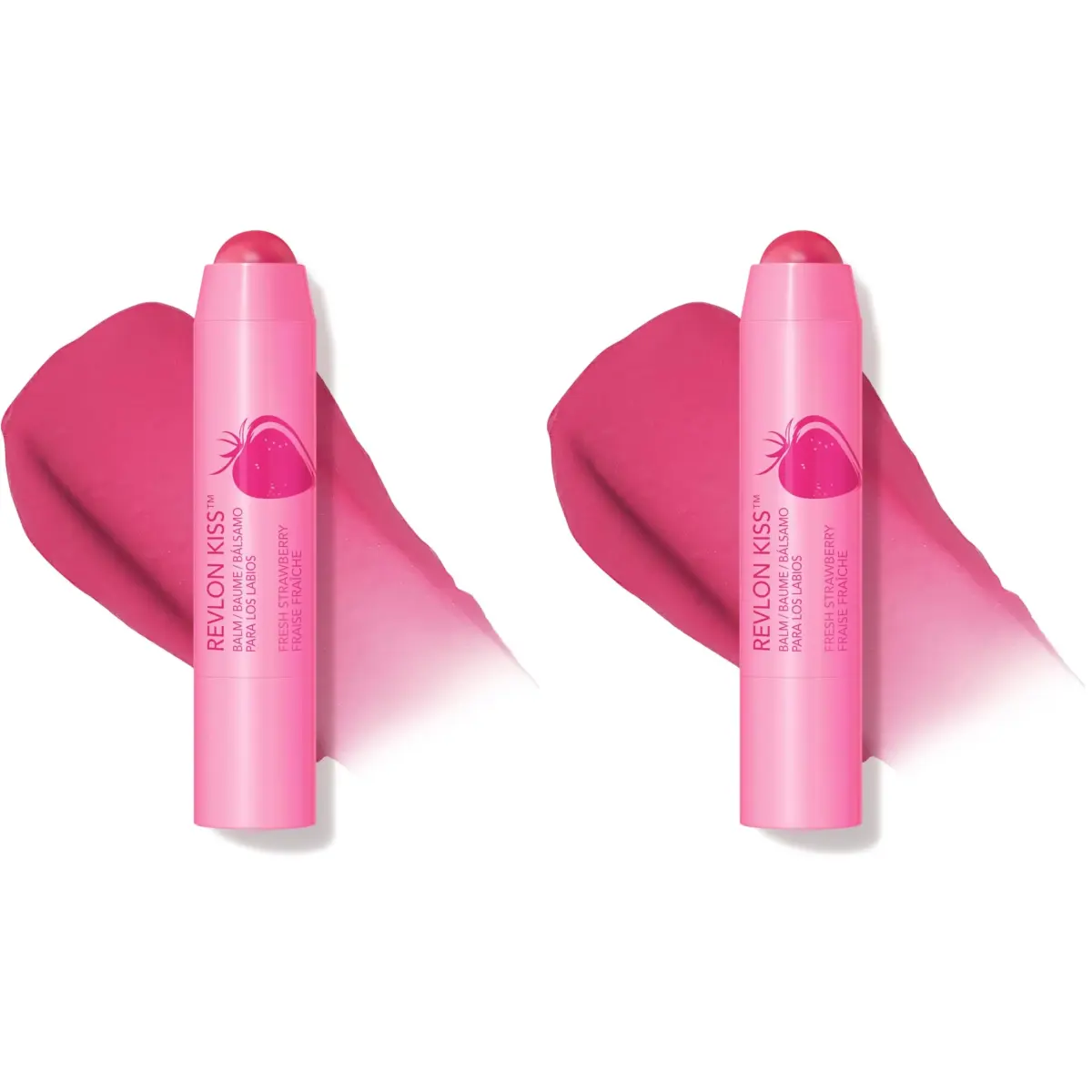 Revlon Fresh Strawberry Tinted Lip Balm, Pack of 2, SPF 20 Hydration with Natural Fruit Oils - main product image
