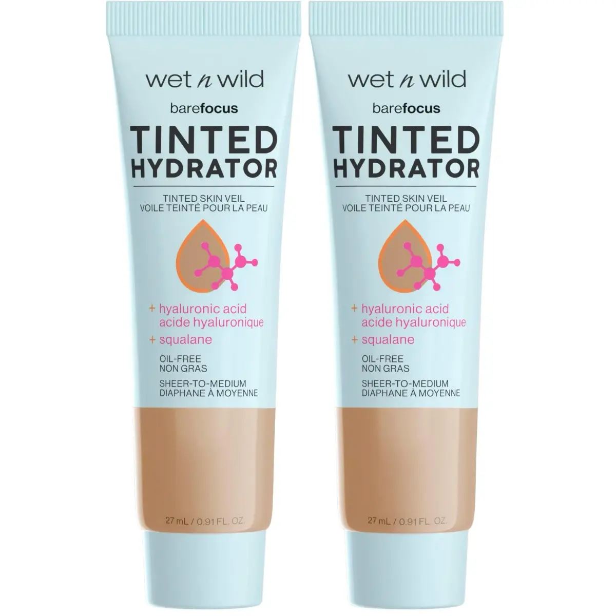wet n wild Bare Focus Tinted Hydrator Skin Veil Medium Tan 1.82 fl oz (54 g) | Buildable Coverage for Normal, Dry, Combo Skin - main product image