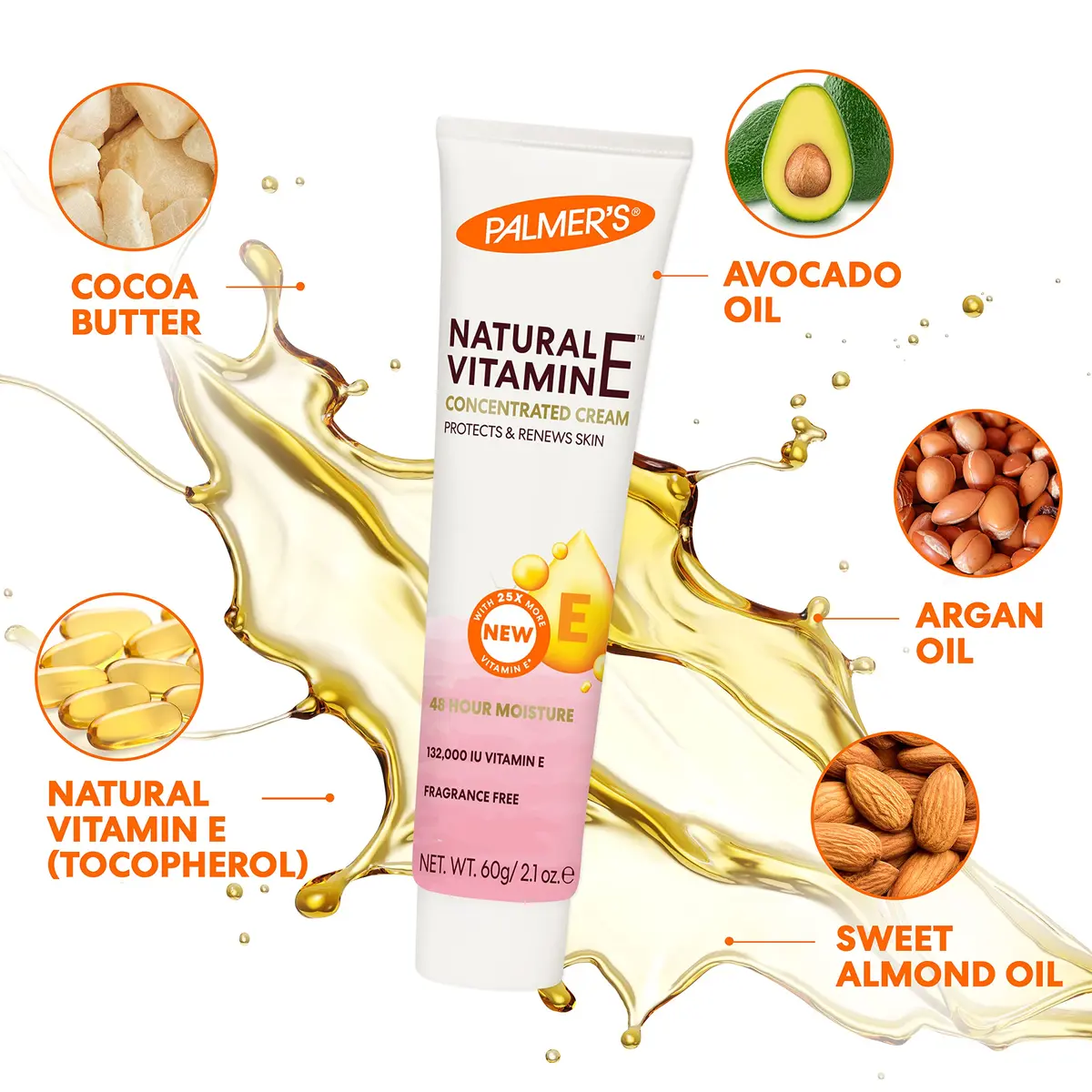 Palmer's Natural Vitamin E Concentrated Cream 2.1oz | Moisturizes & Nourishes Skin - view 2