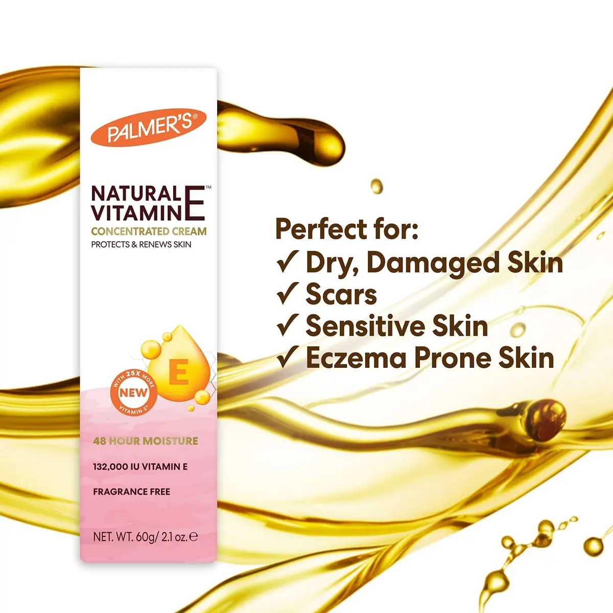 Palmer's Natural Vitamin E Concentrated Cream 2.1oz | Moisturizes & Nourishes Skin - view 4