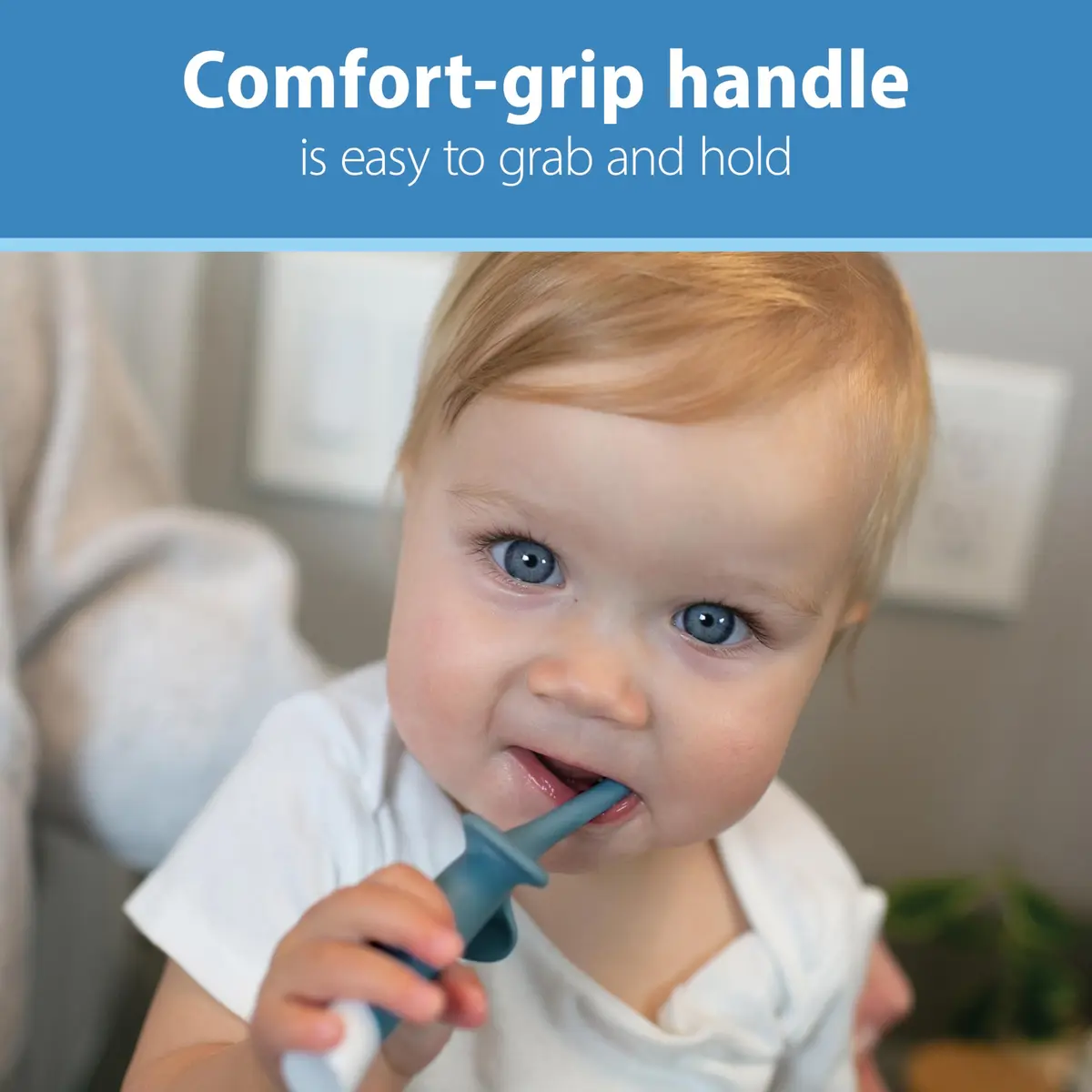 Dr. Brown's Infant-to-Toddler Toothbrush Soft Blue Elephant 2 Pack | BPA-Free Training Brush for Ages 0-3 Years - view 3