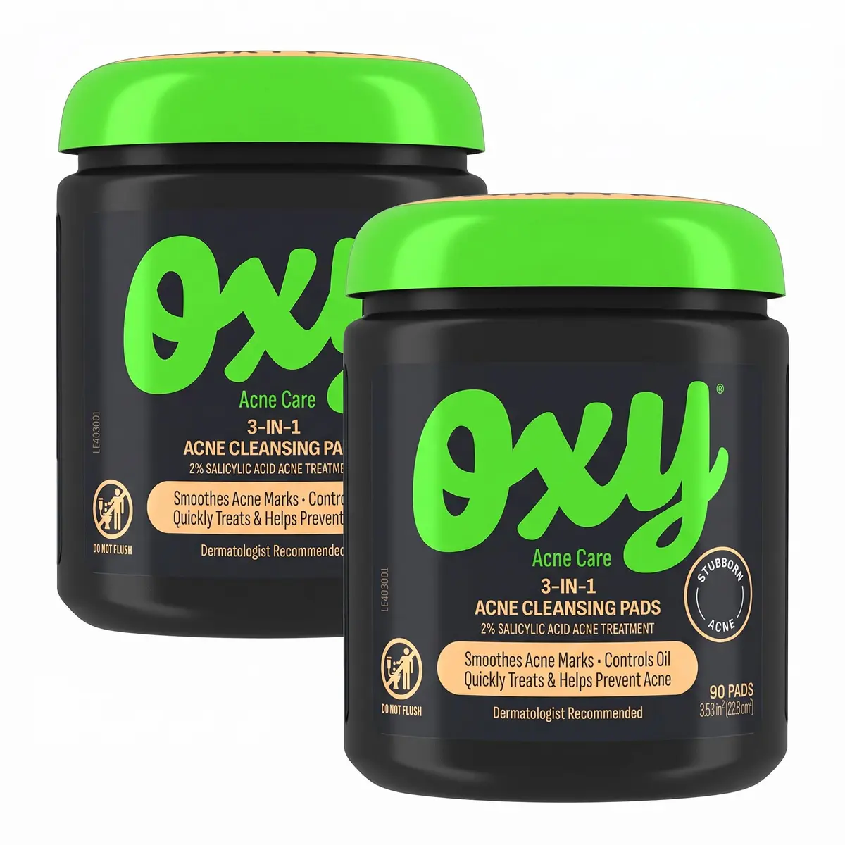 Oxy Maximum Action 3-In-1 Treatment Pads | 90 Count Pack of 2 for Clearer Skin - main product image