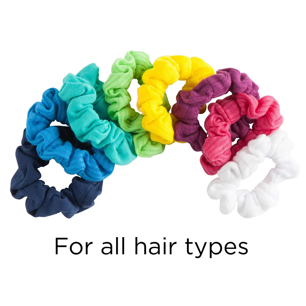 Goody Hair Scrunchie 8 Count Assorted Rainbow | Ouchless, All Hair Types, For Women & Men - view 6