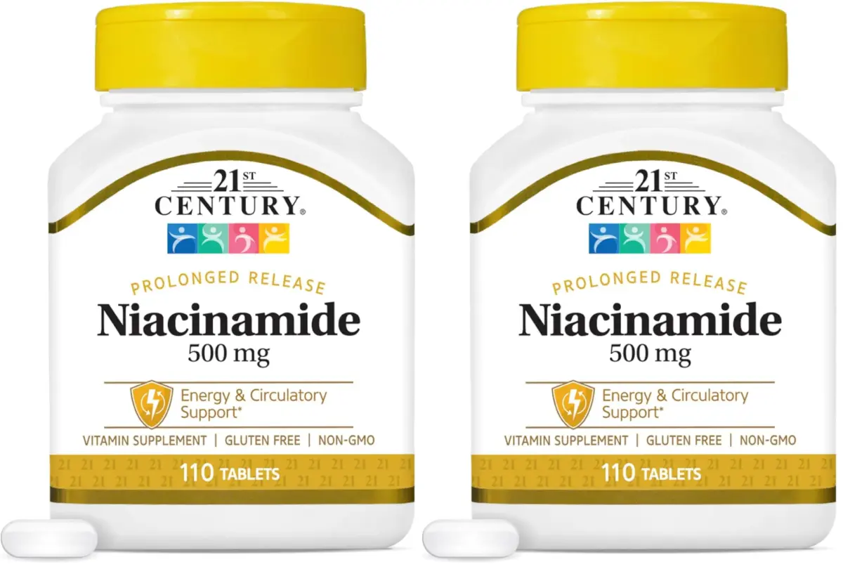 21st Century Niacinamide 500 mg Prolonged Release Tablets, 220 Count (110 Count Pack of 2) | Energy Metabolism Support - main product image