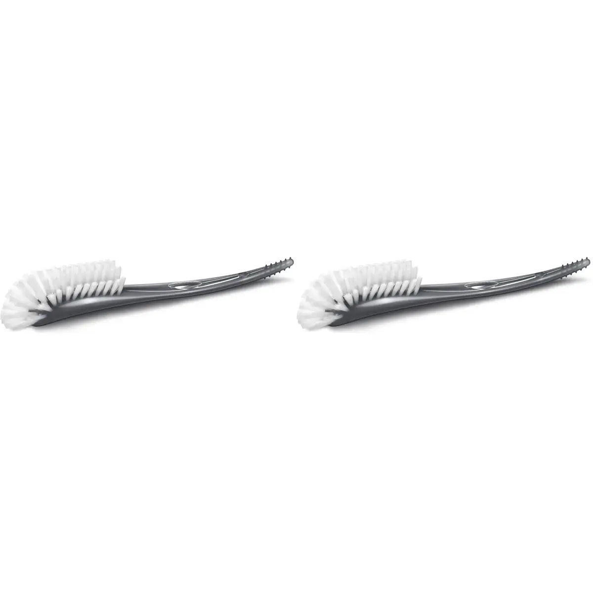 Philips AVENT Baby Bottle Brush | Nipple Cleaning | Grey | Pack of 2 | 27.9 cm (11 inches) | Curved Head & Molded Tip - main product image